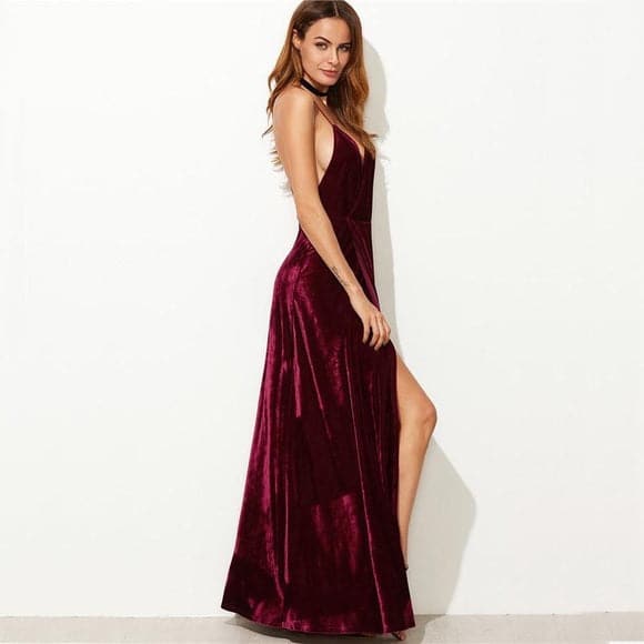 Velvet Formal Evening Party Dress SYP9