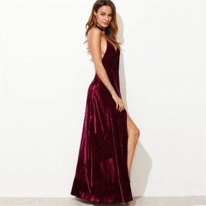 Velvet Formal Evening Party Dress SYP9