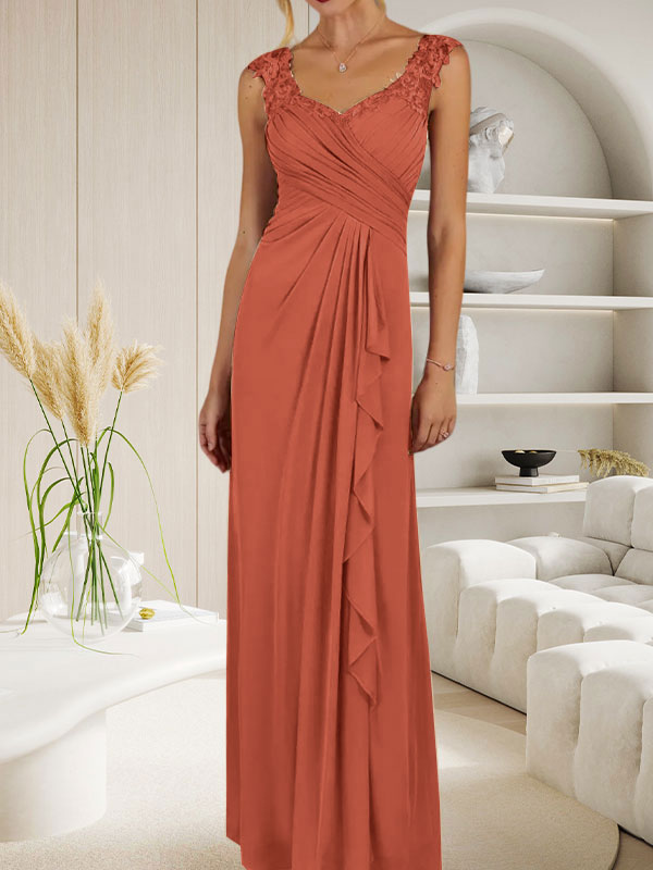 Champagnerfarbenes A-Linien-Kleid mit herzförmigem Ausschnitt und plissiertem Netzstoff