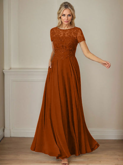 Dunkelmarineblaues A-Linien-Chiffonkleid mit U-Boot-Ausschnitt und Pailletten 