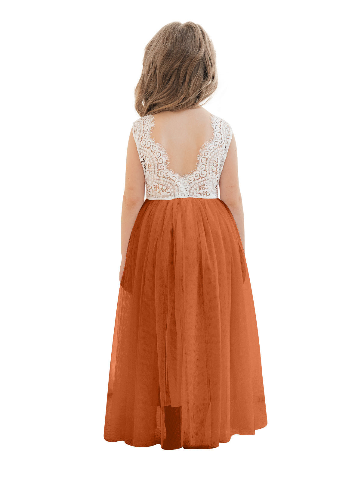 A-Linie Spitze Tüll Knöchellang Weiß Kleid (2003227597) 