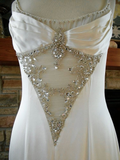 Vestido de novia largo blanco brillante, vestido de invitada de boda Y4399