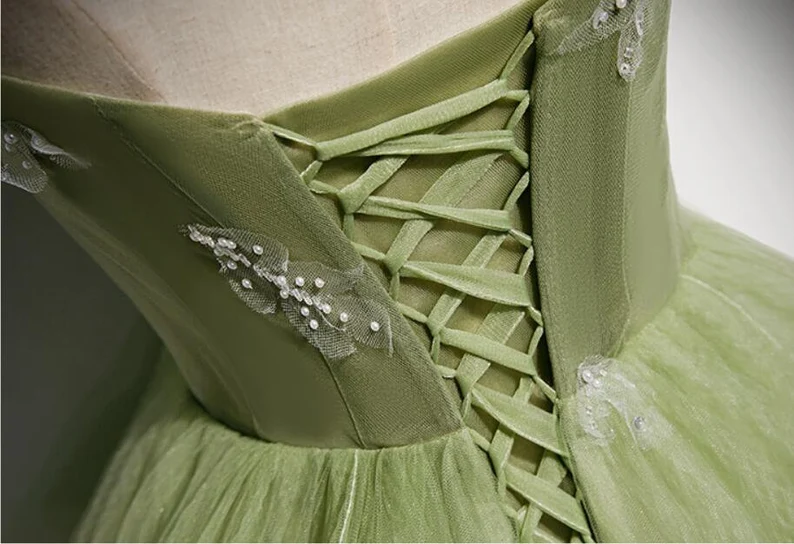 Girls Formal Evening Dress Women's Prom Dresses Party Graduation Gowns Long Green Party Dresses Y4379