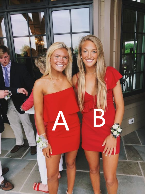 Vestido rojo de fiesta de diferentes estilos, vestido de graduación Y2072