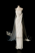 Vestido de fiesta largo de satén con encaje, sencillo y sin tirantes, vestido de noche blanco Y8689