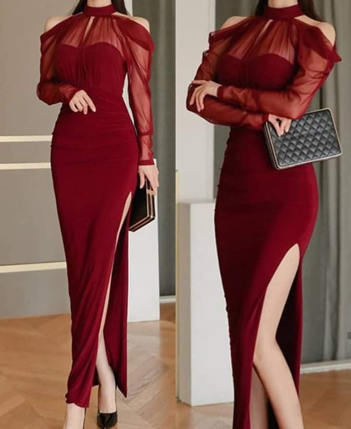 Vestido largo de sirena para mujer, sexy, con hombros descubiertos, cintura alta, abertura de malla, ajustado, elegante, a la moda, corsé, vestido de fiesta de noche Y5526