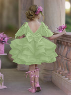 Ballkleid/Princess-Linie Tüll Knielang Geburtstagskleid für Blumenmädchen 