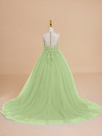 Ball-Gown/Princess Tulle Sweep Train Flower Girl Dress