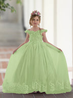 Vestido de fiesta/princesa de encaje con cola larga, color rosa, para cumpleaños