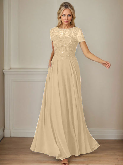 Dunkelmarineblaues A-Linien-Chiffonkleid mit U-Boot-Ausschnitt und Pailletten 