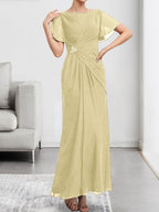 Vestido de gasa con encaje, corte A, ilusión, largo hasta la rodilla, para madre de la novia, con lentejuelas y abalorios