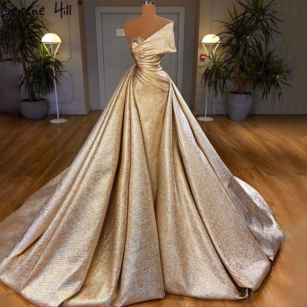 Vestidos de noche elegantes de sirena color champán, 2025, sin mangas, sencillos, para mujer, fiesta, LA70626A 