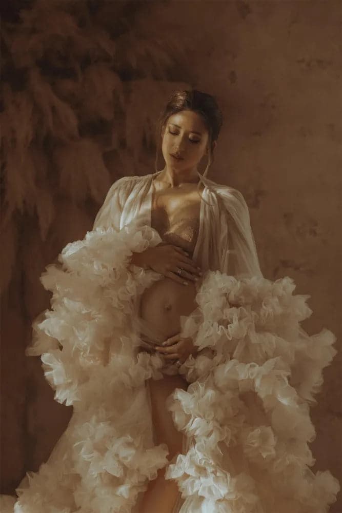 Champagner Umstandskleider für Babyparty SY007
