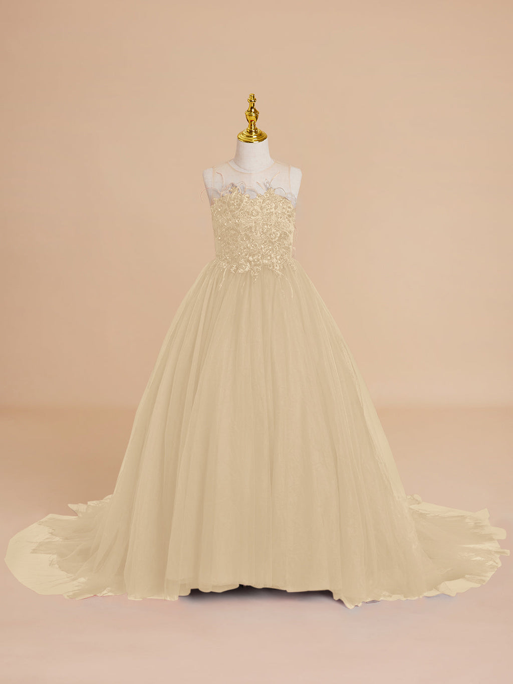 Duchesse-Linie/Princess-Linie Tüll Sweep/Pinsel zug Blumenmädchenkleid 