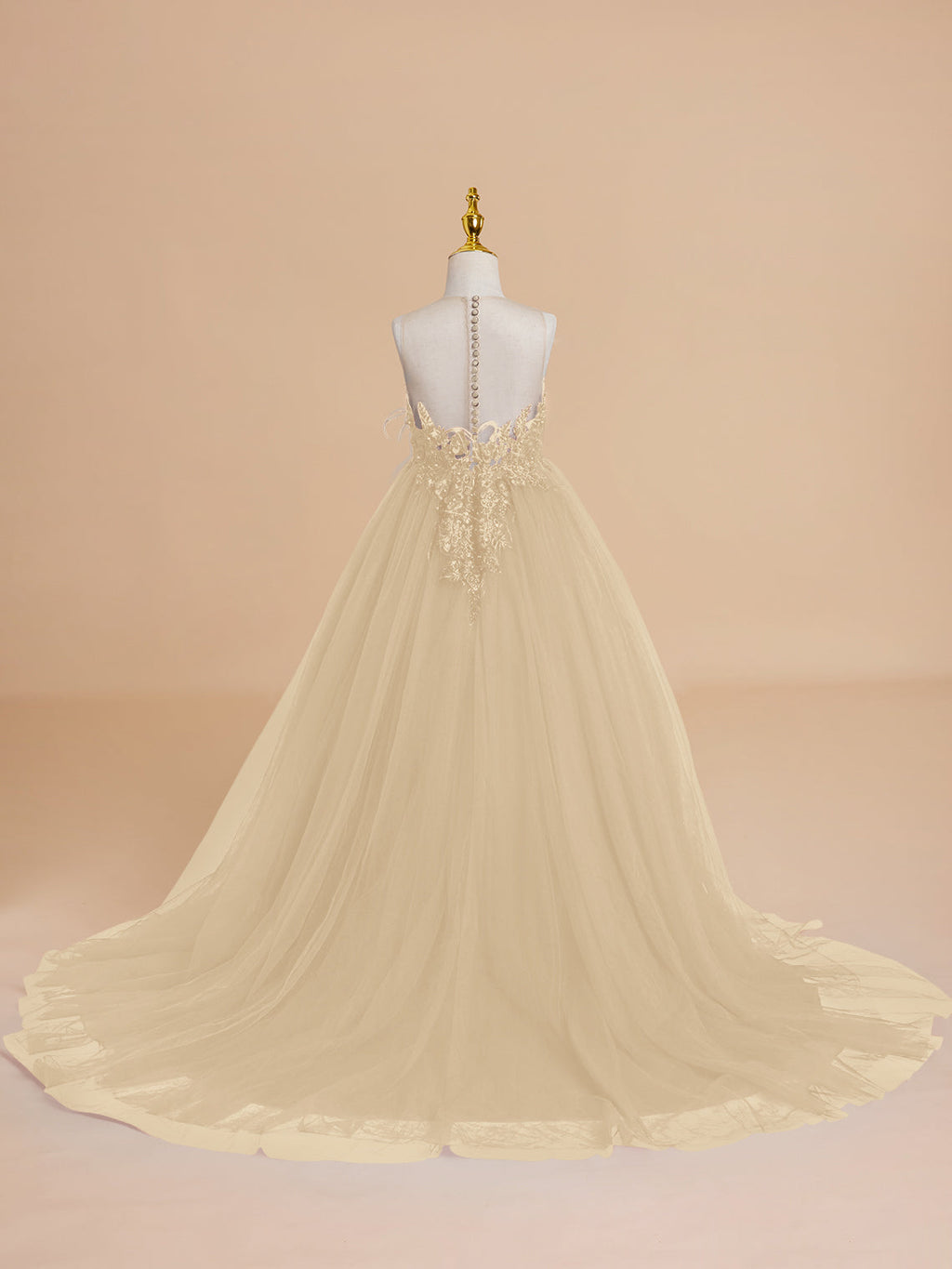 Duchesse-Linie/Princess-Linie Tüll Sweep/Pinsel zug Blumenmädchenkleid 