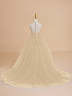Duchesse-Linie/Princess-Linie Tüll Sweep/Pinsel zug Blumenmädchenkleid 