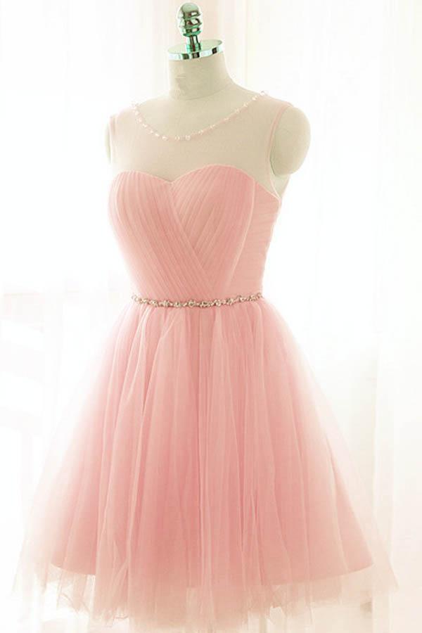 Charming Tulle Short Prom Dresses Homecoming Dresses PG019