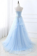 Elegante vestido de fiesta con escote corazón, corte A y largo hasta el suelo PSK389