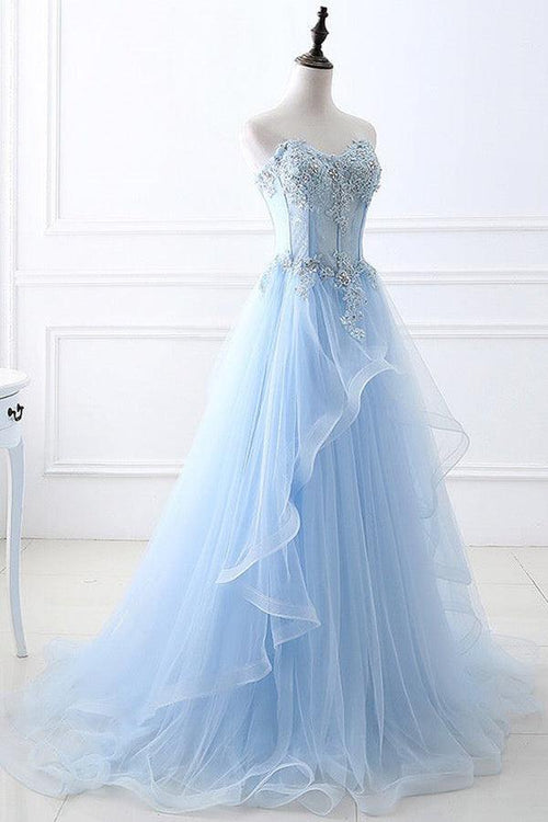 Chic Prom Dresses Sweetheart A-line Floor-length Prom Dress