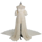 Vestido de gasa con corsé para sesión de fotos, estilo bohemio, para embarazadas, ocasiones especiales, Sunnderly SY231033 