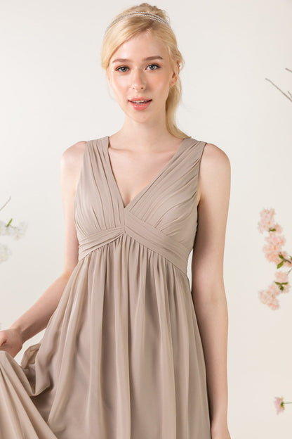 Chiffon Bridesmaid Dress Sweep Brush Train SCB3