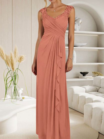 Champagnerfarbenes A-Linien-Kleid mit herzförmigem Ausschnitt und plissiertem Netzstoff