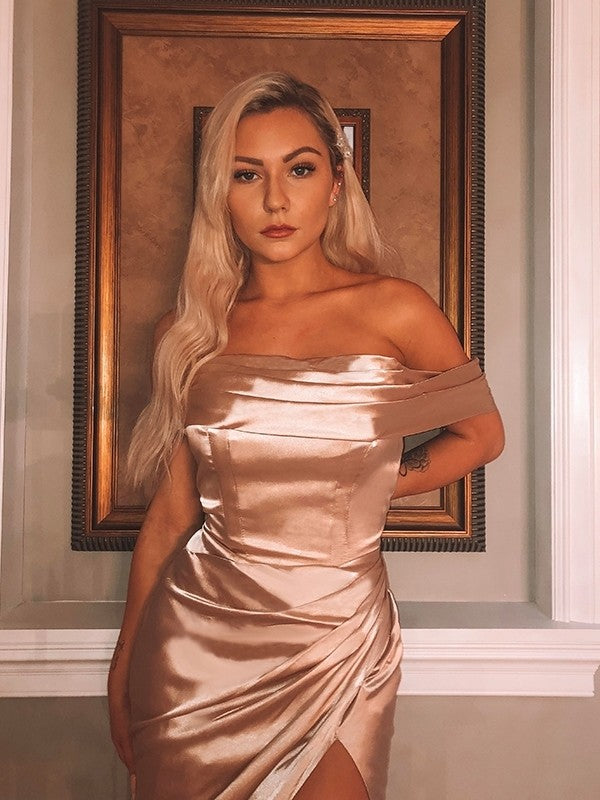 Off-the-Shoulder Ruched Prom Dresses SYP135