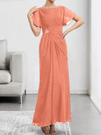 Vestido de gasa con encaje, corte A, ilusión, largo hasta la rodilla, para madre de la novia, con lentejuelas y abalorios