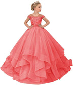 Blumenmädchenkleider mit Spitzenapplikation 