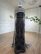 Arabia Nude Mermaid Long Cape Luxus Abendkleider Kleider 2025 Für formelle Anlässe LA72032 