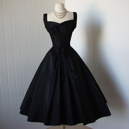 Vestido de cóctel elegante negro, vestido de fiesta corto Y4759