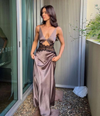 Sexy Cut Out Lace Prom Dress Evening Dress Vacation Party Dress Y7010