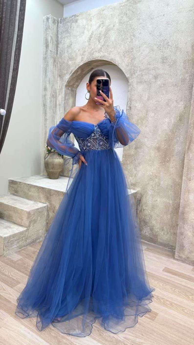 Trägerloses mintgrünes Korsett-Tüllkleid Ballkleid Abendkleid Y4912
