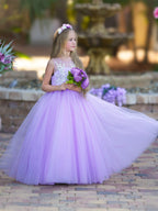 Duchesse-/Princess-Linie Tüll Bodenlanges Kleid 