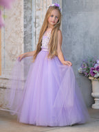 Duchesse-/Princess-Linie Tüll Bodenlanges Kleid 