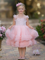 Duchesse-/Prinzessinnen-Tüll-Knielanges Baby-Mädchen-Kleid