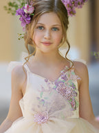 Duchesse-Linie/Princess-Linie Bodenlanges Satin-Tüllkleid 