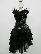 Sexy Schwarzes Chiffon Perlen Cocktailkleid Homecoming Kleid Y7729