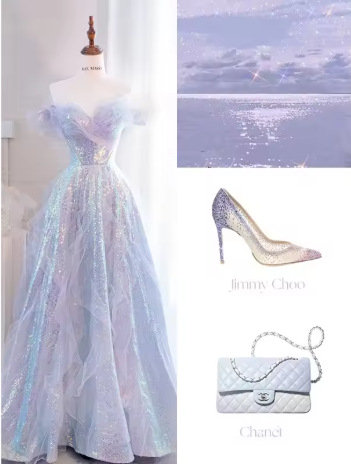 Purple Off Shoulder Sequin Tulle Long Prom Dress Purple Formal Evening Dresses Y4659