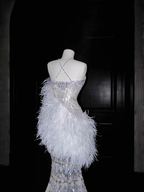 Wunderschönes Meerjungfrau-Brautkleid mit Pailletten und Perlen, formelles Abschlussball-Abendkleid Y8675