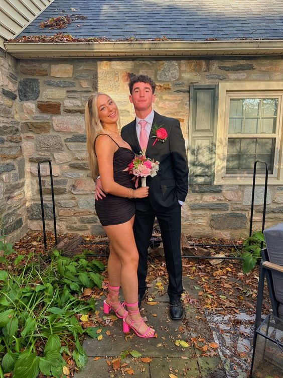 Sexy Black Homecoming Dress Black Tight Dress Y7391