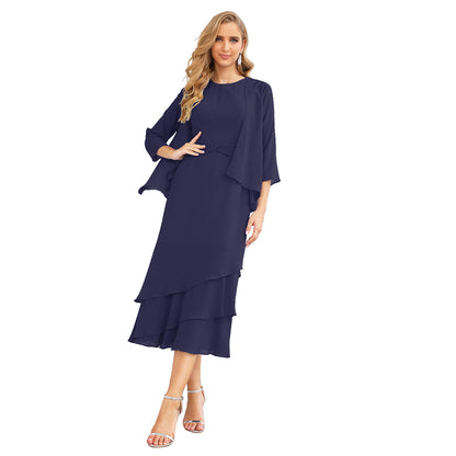 Sunnderly Chiffon Spring Mother of The Bride Dresses A-Line Plus Size for Women Formal Prom Gowns