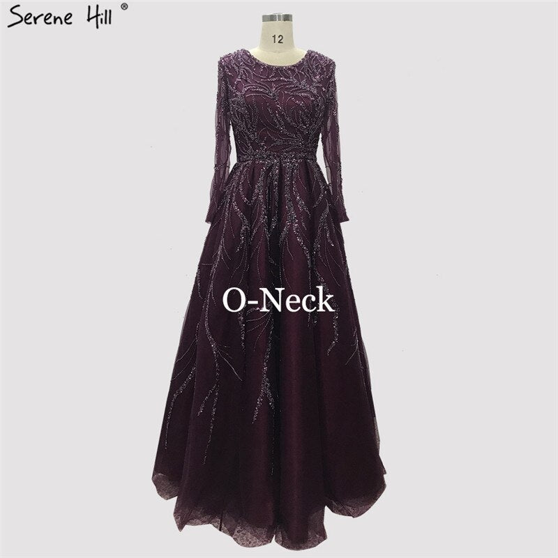 Luxus Dubai One-Shoulder Weinrot Abendkleider LA60988 