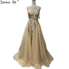 Vestidos de noche con flores y perlas de Dubái, sexys, de un solo hombro, corte A, formales, 2025, LA60946 