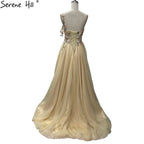 Vestidos de noche con flores y perlas de Dubái, sexys, de un solo hombro, corte A, formales, 2025, LA60946 
