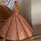 Vestidos de novia de lujo verdes sexys con escote corazón de Dubái 2025, vestidos de novia con lentejuelas y hombros descubiertos HM66991, hechos a medida 