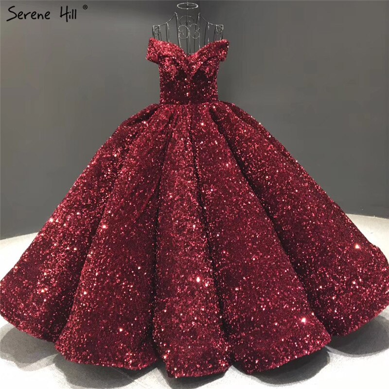 Vestidos de novia de lujo verdes sexys con escote corazón de Dubái 2025, vestidos de novia con lentejuelas y hombros descubiertos HM66991, hechos a medida 