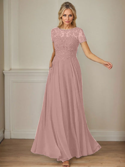 Dunkelmarineblaues A-Linien-Chiffonkleid mit U-Boot-Ausschnitt und Pailletten 