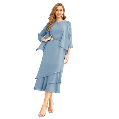 Sunnderly Chiffon Spring Mother of The Bride Dresses A-Line Plus Size for Women Formal Prom Gowns