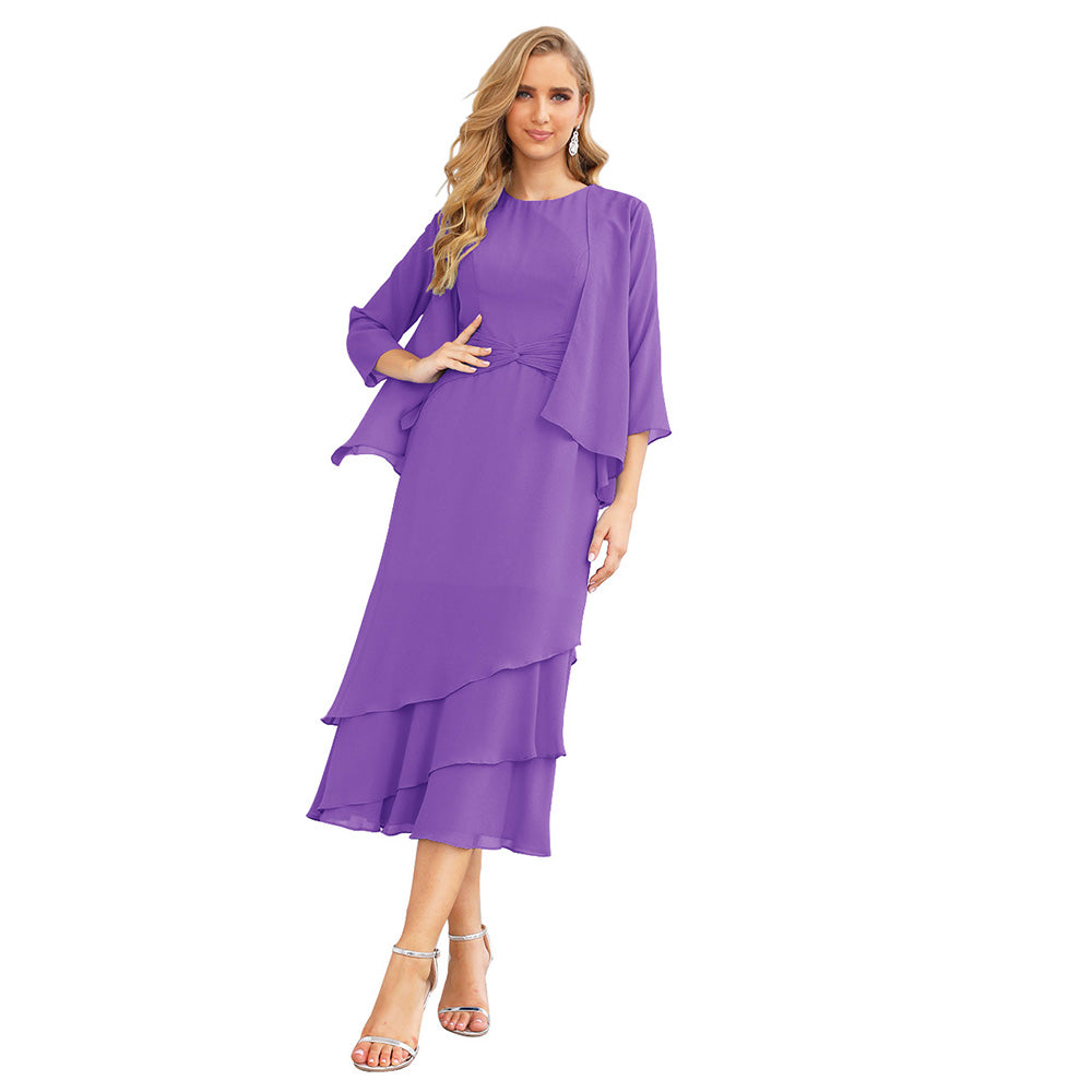 Sunnderly Chiffon Spring Mother of The Bride Dresses A-Line Plus Size for Women Formal Prom Gowns